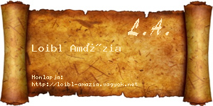 Loibl Amázia névjegykártya